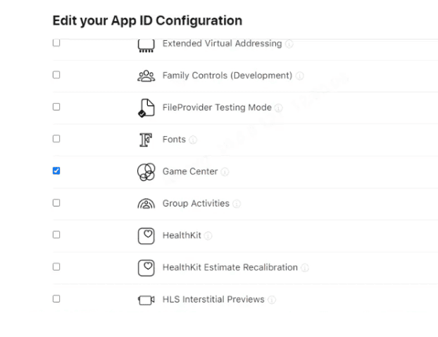game center app id